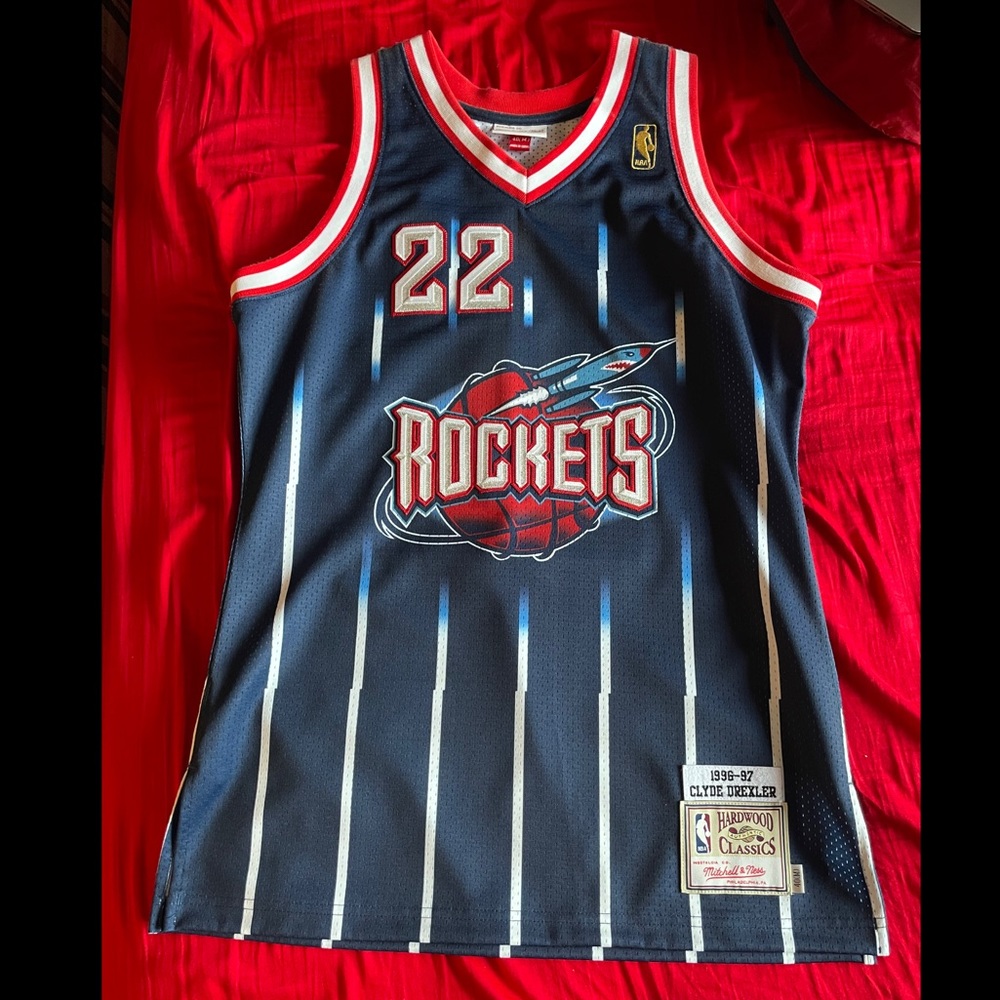 Clyde Drexler Rockets Jersey- Mitchell & Ness x Hardwood Classics-Size 40 (M)